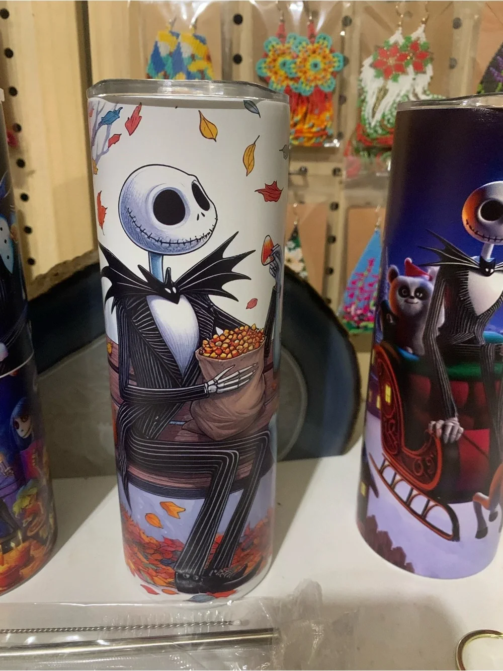 #50Nightmare Holiday Stainless Steel Tumbler & keychain bundle - Jack Skellingto